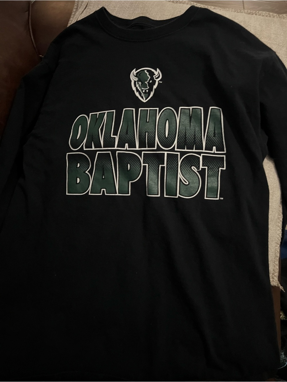 Russell Athletic Black Long Sleeve Oklahoma Baptist Graphic Tee